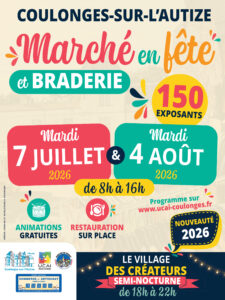affiche marché en fête coulonges sur l'autize 2026